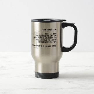 Eu funciono porque eu posso caneca de viagem