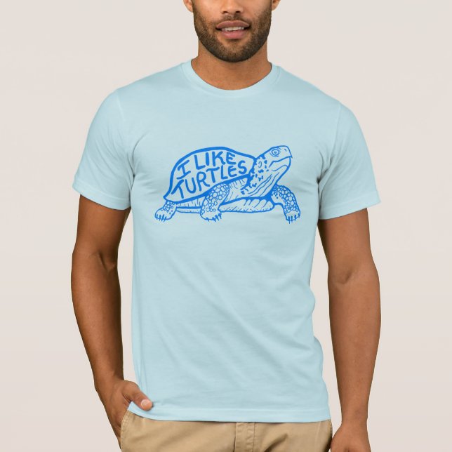 Eu gosto da camiseta das tartarugas (Frente)