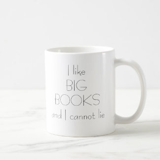 Eu gosto da caneca grande dos livros