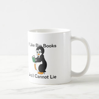 Eu gosto da caneca grande dos livros