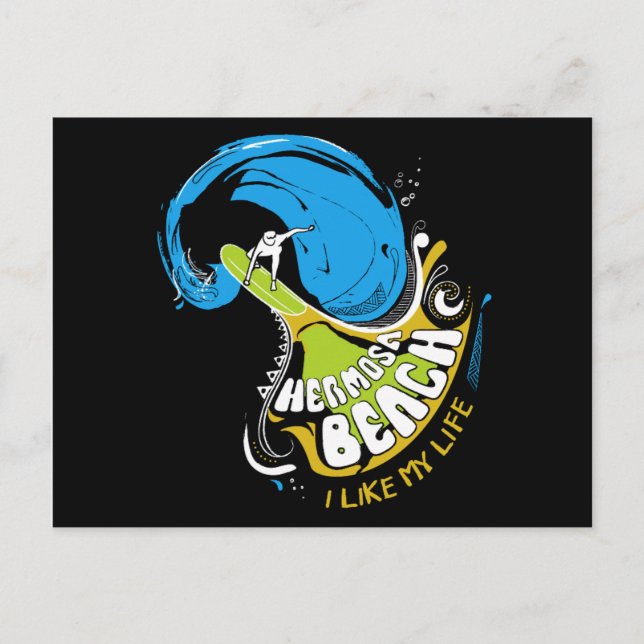 "Eu gosto da minha vida" — cartão postal original (Frente)