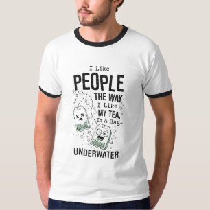 Eu Gosto de Camiseta de Arte de Design de Pessoas