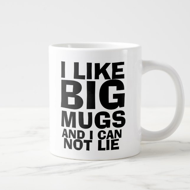 Eu Gosto de Canecas Grandes Caneca Divertida de Ca (Direita)