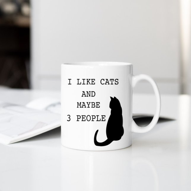 Eu gosto de Gatos ⎢ Caneca Engraçada (Criador carregado)