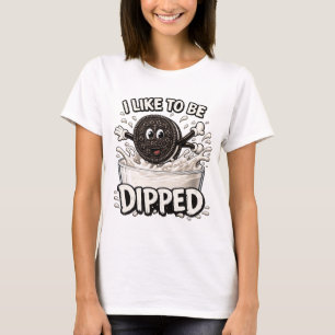 Eu gosto de ser mergulhada camiseta de cookie engr