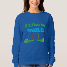 Eu gosto de sorrir a camiseta da mulher do Elf de