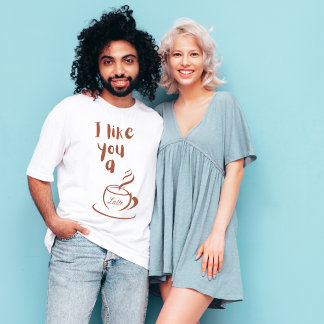 Eu gosto de você uma camiseta latta