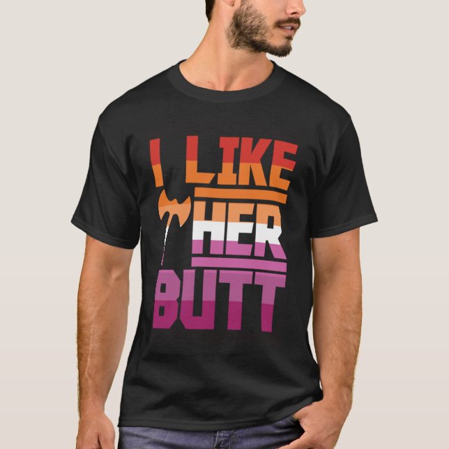 Eu gosto do Bumbum dela. Orgulho LGBT Pullover Hoo (Frente)