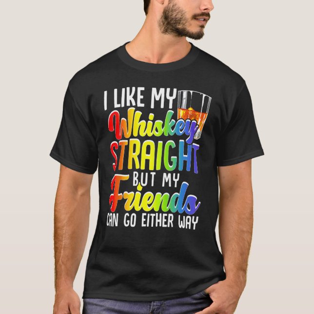 Eu Gosto Do Meu Hetero De Uísque Camisa O Presente (Frente)
