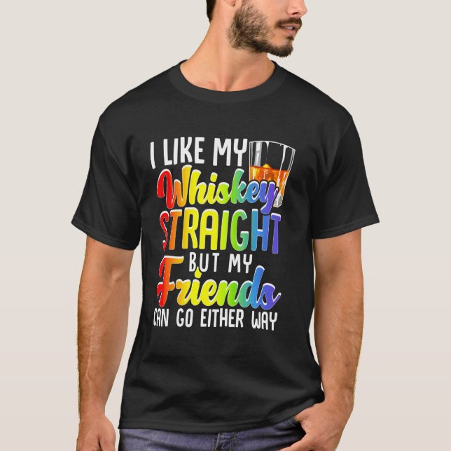 Eu Gosto Do Meu Hetero De Uísque Camisa O Presente (Frente)