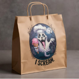 "Eu Grito" Adesivo de Fantasma Chef Engraçado para