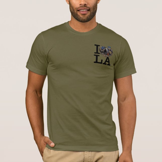 Eu ♥ LA? Camiseta de Paródia da Realidade Urbana (Frente)