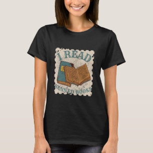 Eu leio camiseta de amante de livros proibidos vin