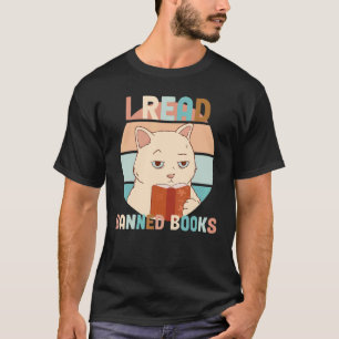 Eu Leu Livros Proibidos Camiseta Black Cat Reader 