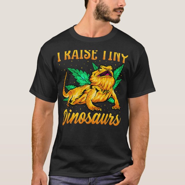 Eu Levanto Pequenos Dinossauros Com Uma Camisa De  (Frente)