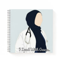 Eu lidero com Grace-Hijabi Doctor Notebook