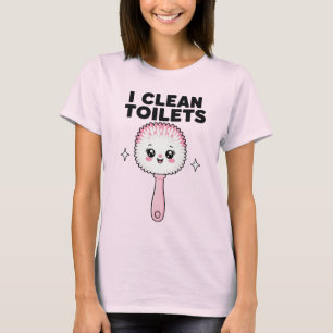 Eu Limpo Vasos Sanitários Camiseta Engraçada de Li