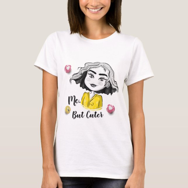Eu, Mas Mais Fofo | Camiseta da Menina Chibi Kawai (Frente)