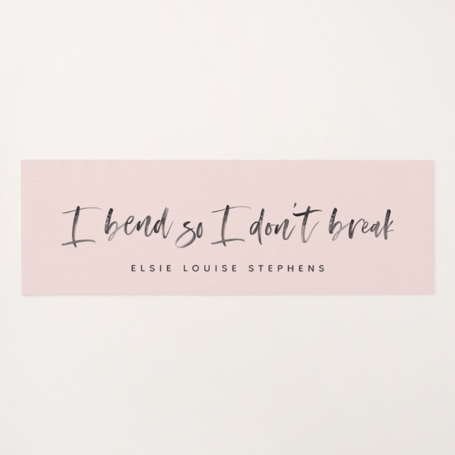 Eu me curvo para não quebrar o tapete de yoga. (Verso (Horizontal))