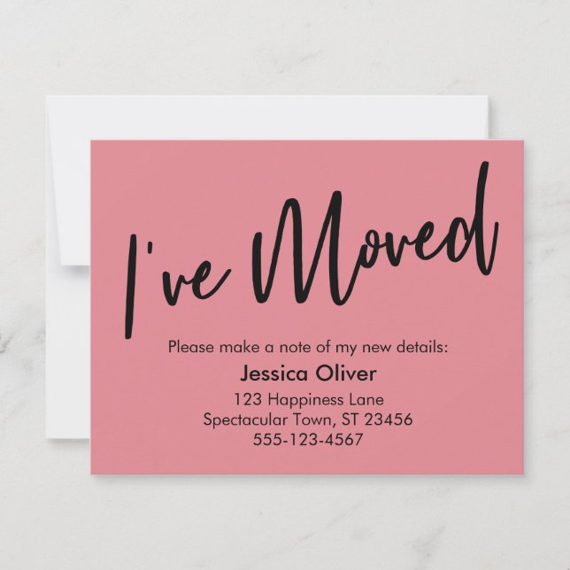 Eu movi moderno cartão de gelado de morango (Frente)