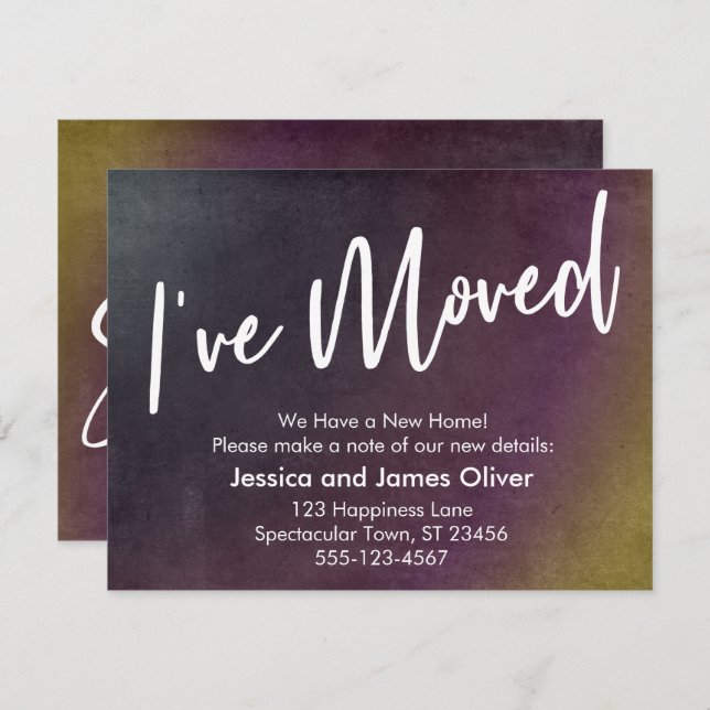 Eu movi o anúncio de Grunge Multicolor (Frente/Verso)