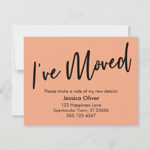 Eu movi um cartão de salmão moderno para escrita