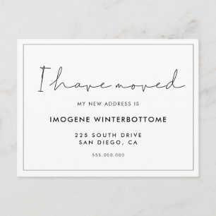 Eu mudei o anúncio manuscrito minimalista