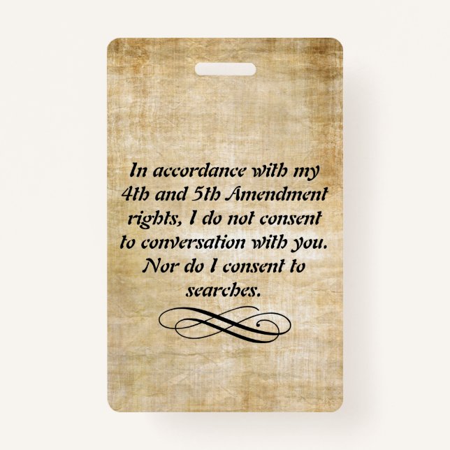 Eu não consinto crachá e correia (Frente)