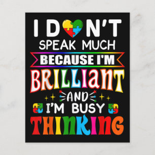 Eu Não Falo Muito Brilhante Autismo Autista