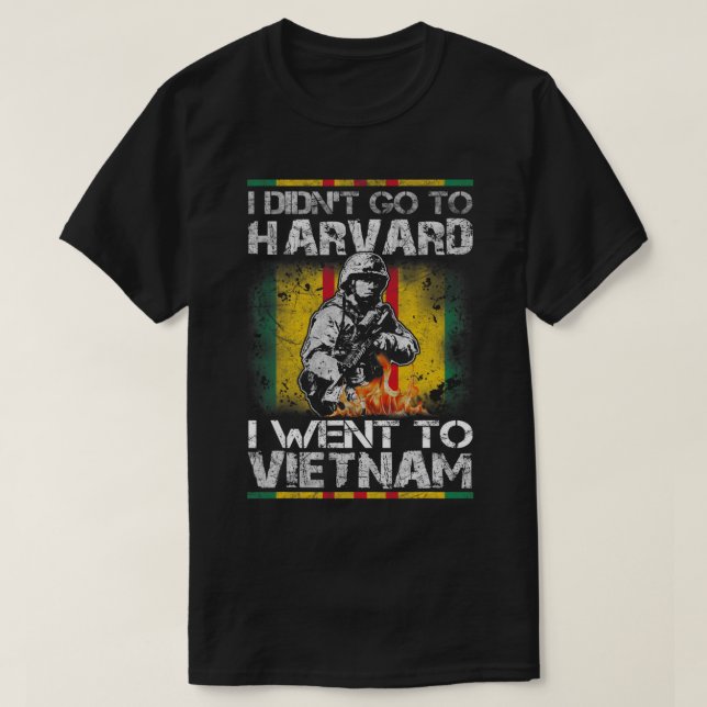 Eu não fui para Harvard. Fui para a camiseta do Vi (Frente do Design)