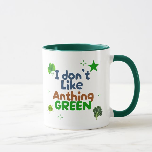Eu não gosto de nada de caneca verde - taça de caf (Direita)