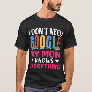 Eu não preciso do Google, Camisa de Dia de as mães