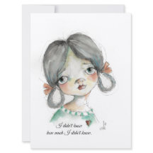 Eu não sabia - Cartão Quadro Plano