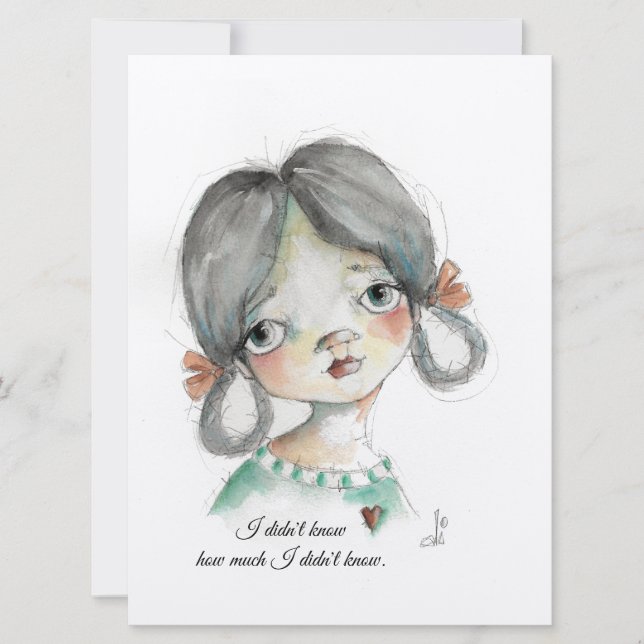 Eu não sabia - Cartão Quadro Plano (Frente)