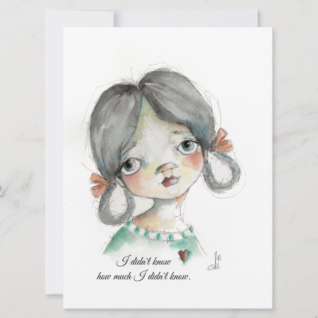 Eu não sabia - Cartão Quadro Plano (Frente)