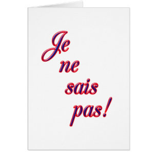 Eu não sei cartão