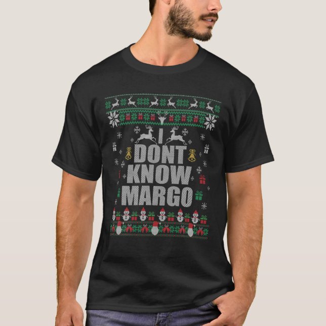 Eu Não Sei-Margo Suéter Feio de Natal Funny Christ (Frente)