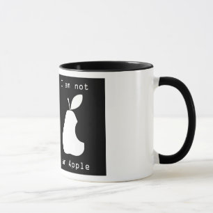 Eu não sou Apple - caneca branca com guarnição