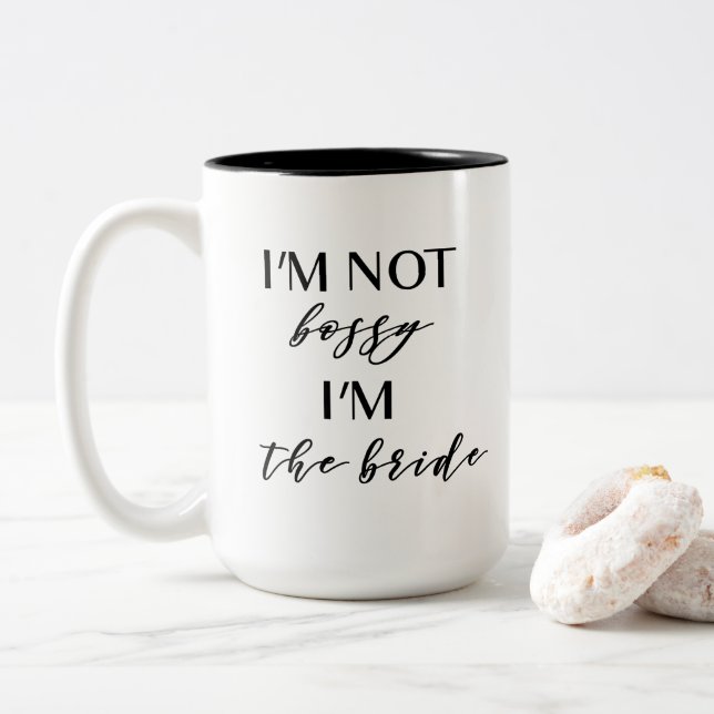 Eu não sou Bossy, mim sou a caneca da noiva (Com Donut)