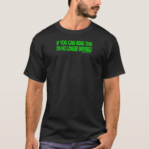 Eu não sou mais invisível - Texto verde - Camisa
