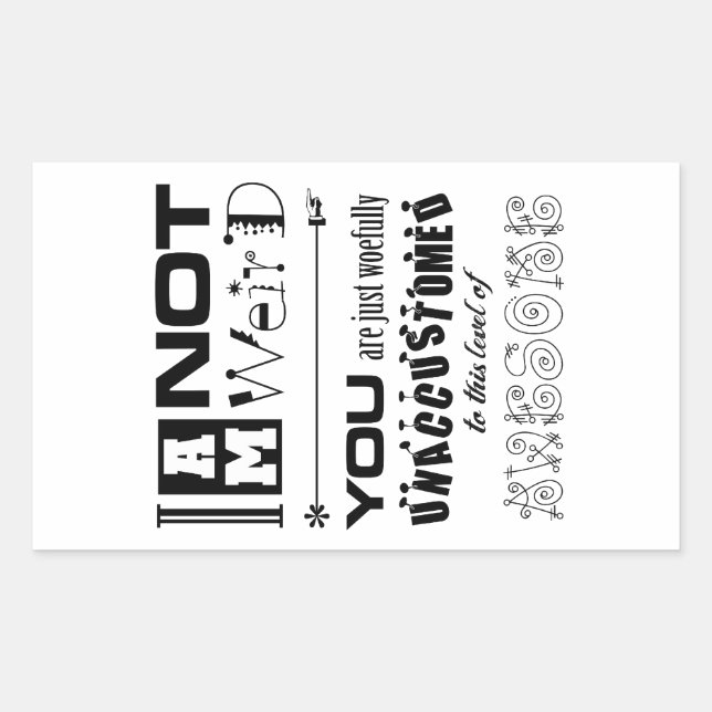 Eu não sou um adesivo estranho (Frente)