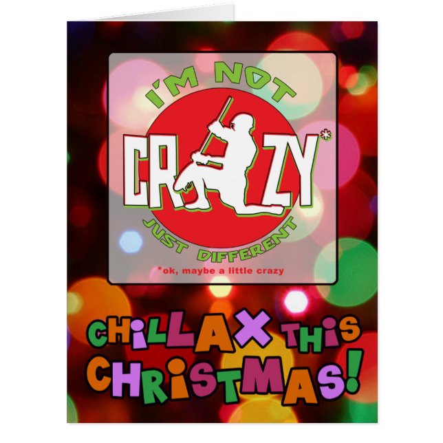 Eu não sou um Cartão de Natal Louco de Lacrosse Go (Frente)