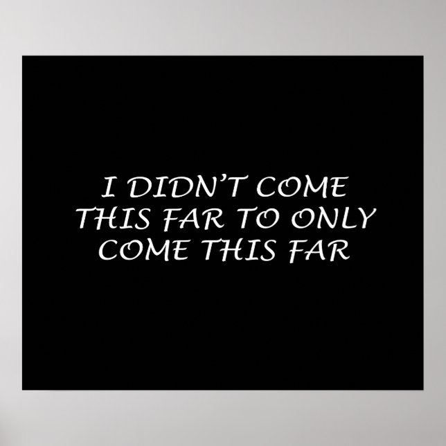 Eu não vim tão longe Poster (Frente)