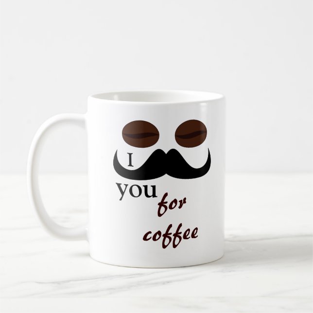 Eu o bigode para a caneca de café (Esquerda)