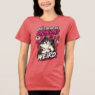 Eu Ouvi Uma Opinião Camiseta de Gato Engraçado Est