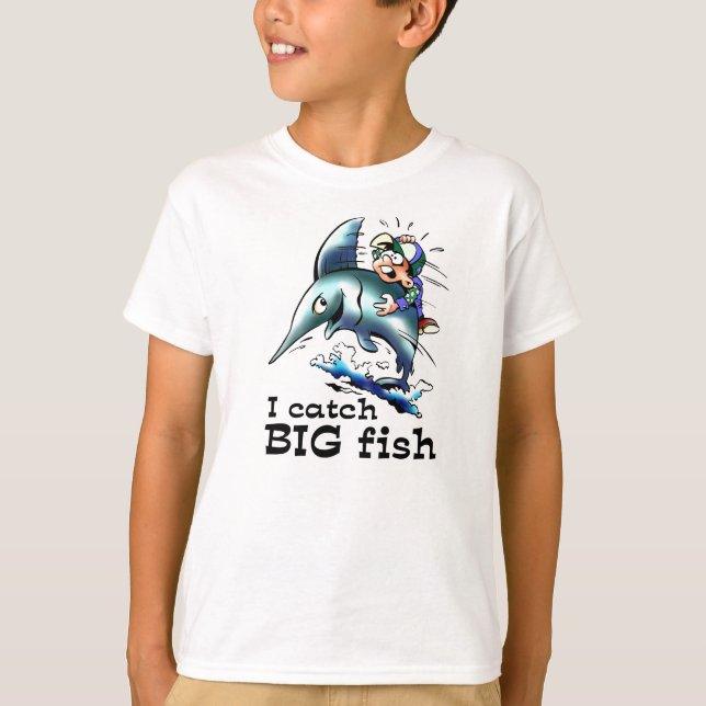 Eu Pego Camisas De Crianças Engraçadas De Peixe Gr (Frente)
