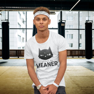Eu Poderia Ser Mais Má   Camiseta de Gato Preto Ir