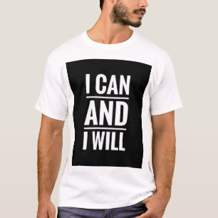EU POSSO E EU VOU CAMISETA COM IMPRESSÃO DE TEXTO