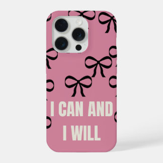 Eu Posso E Eu Vou Estojo de Telefone Rosa | Cute C