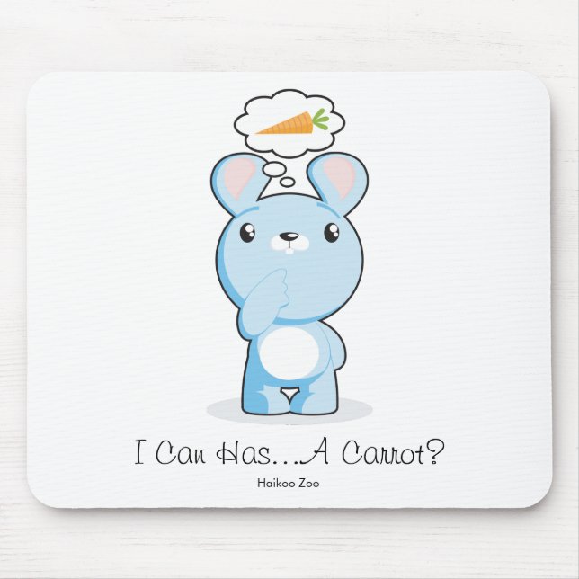 Eu posso tenho… uma cenoura? Mousepad (Frente)